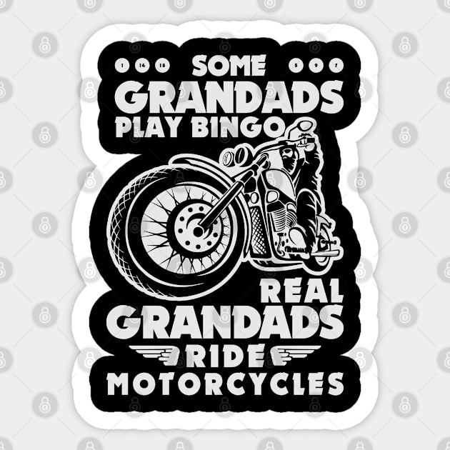 some grandad play bingo real grandad ride Motercycle Sticker by variantees